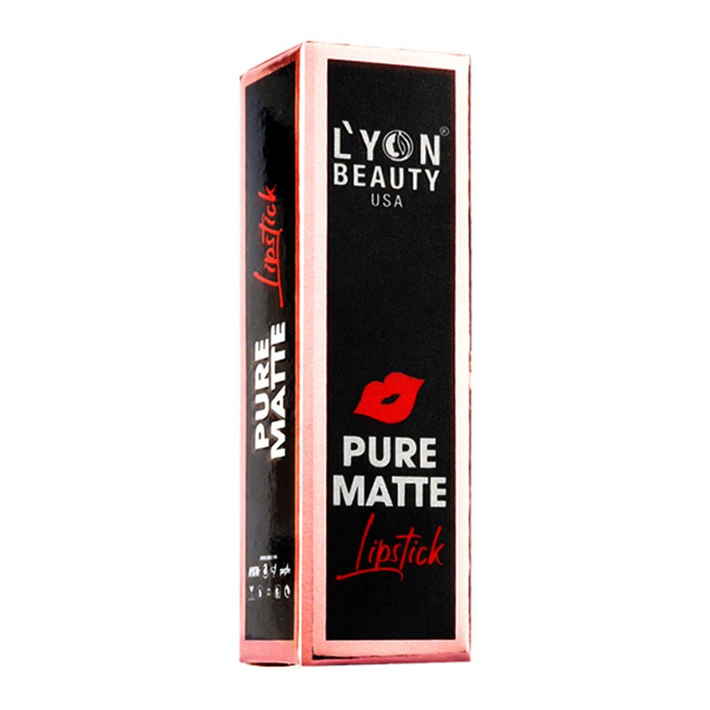 Lyon Beauty Pure Powder Matte Lipstick - 219 Hot Pink