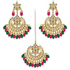 Tehzeeb CreationsEthnic Gold Plating Padmavat Jewelry Kundan Necklace Set for Girls & Women