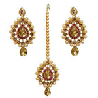 Tehzeeb CreationsStunning Stone Gold-Polished Necklace Set for Girls & Women
