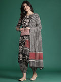 Indo Era Floral Printed Pure Cotton Kurta with Salwar & With Dupatta - Distacart