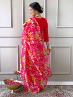 The52 Women's Rayon Fabric Straight Kurta, Pant and Dupatta Set - Distacart