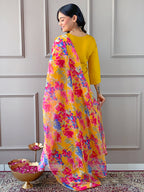 The52 Women's Rayon Fabric Straight Kurta, Pant and Dupatta Set - Distacart