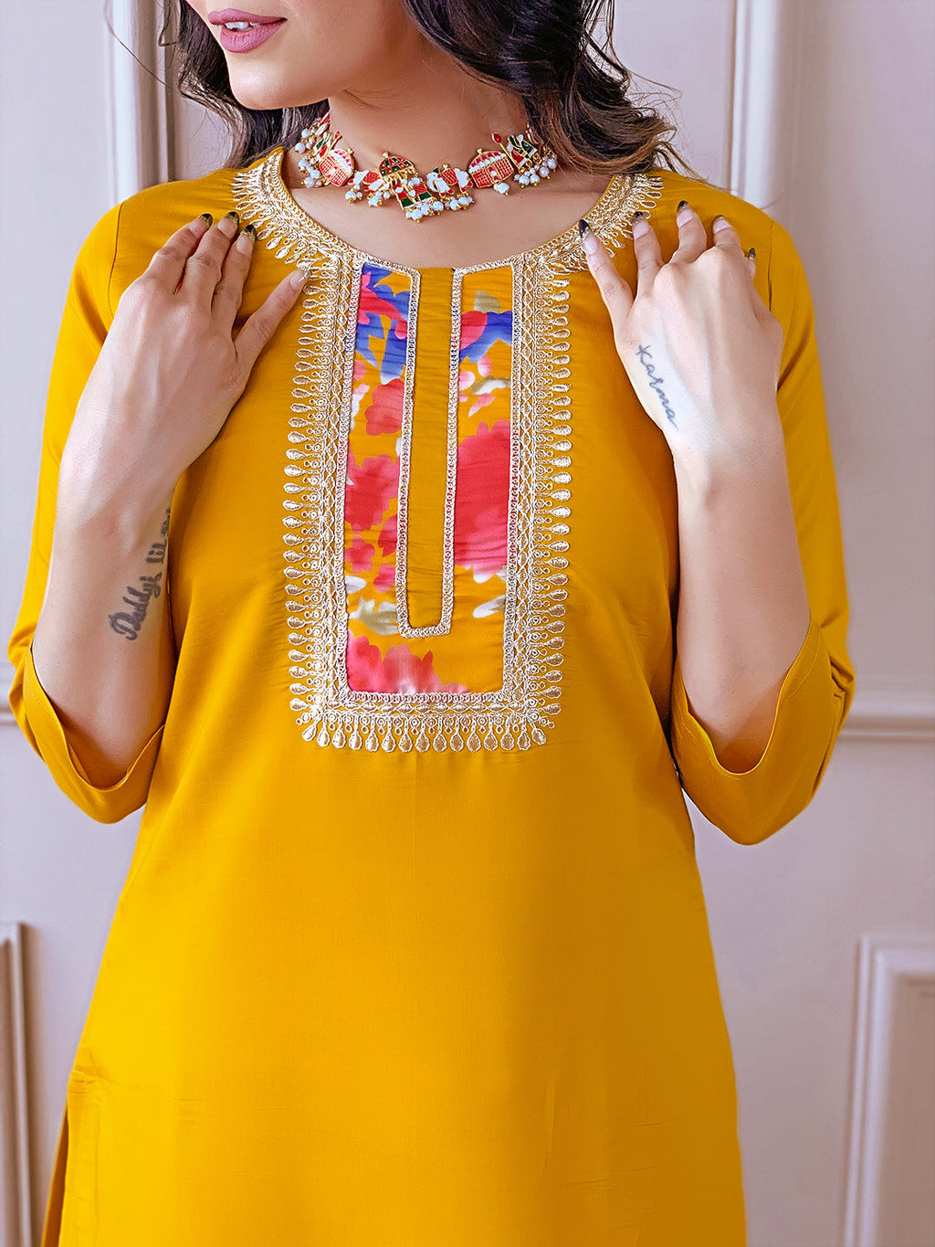 The52 Women's Rayon Fabric Straight Kurta, Pant and Dupatta Set - Distacart