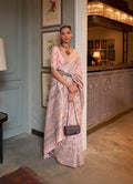 Monjolika Fashion Baby Pink Color Silk Weaving Work Traditonal Saree