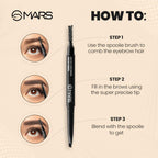 MARS Cosmetics Micro Precision Brow Pencil - Brown - Distacart