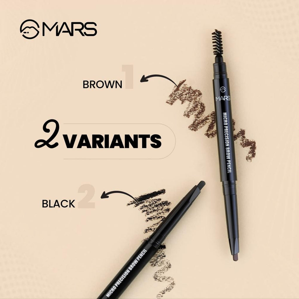 MARS Cosmetics Micro Precision Brow Pencil - Brown - Distacart