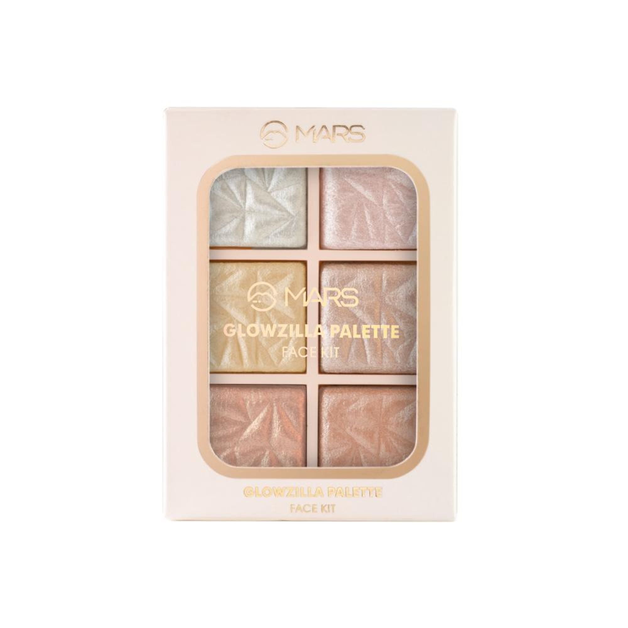 MARS Cosmetics Glowzilla 6 Shade Face Highlighter Palette - 01 - Distacart
