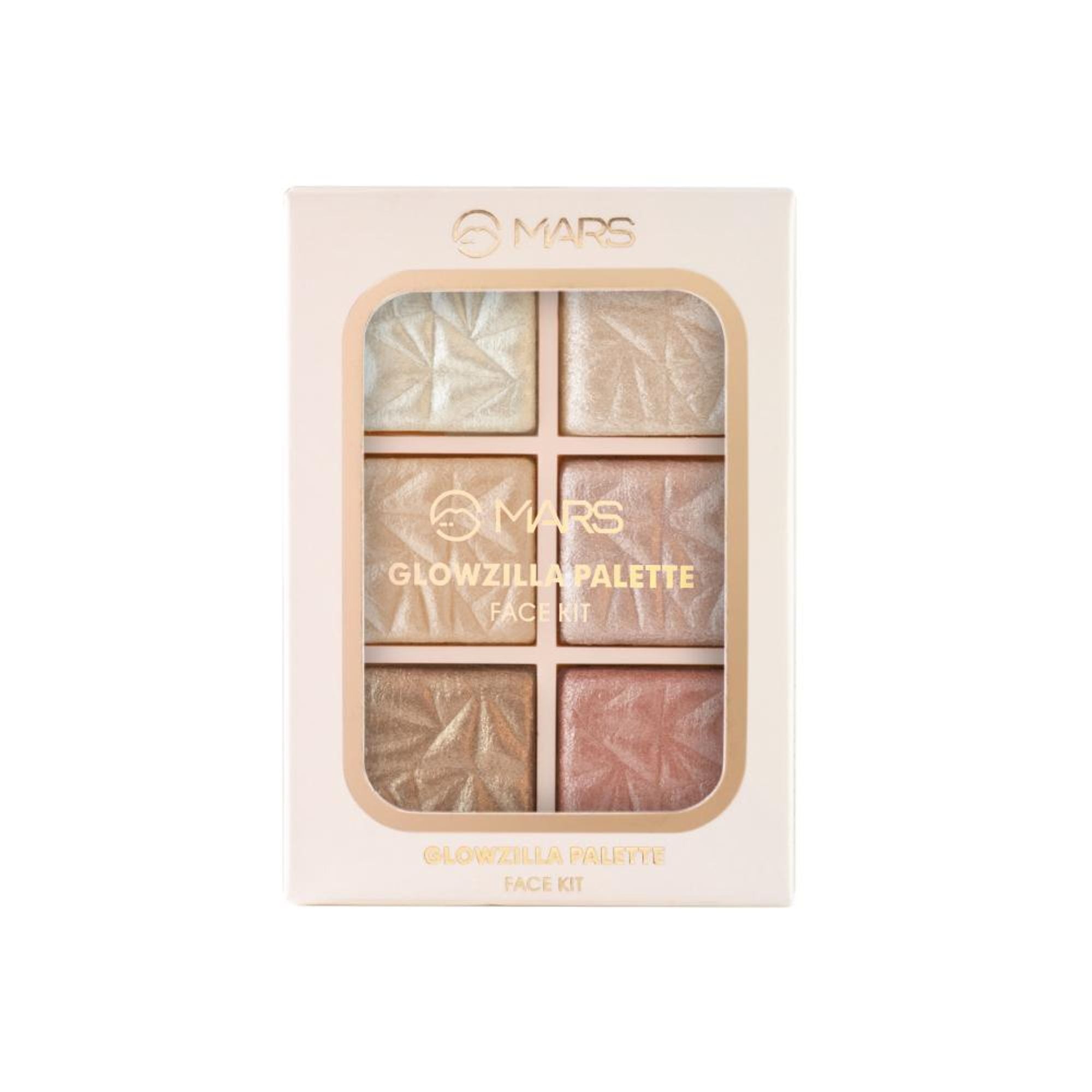 MARS Cosmetics Glowzilla 6 Shade Face Highlighter Palette - 02 - Distacart