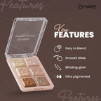 MARS Cosmetics Glowzilla 6 Shade Face Highlighter Palette - 03 - Distacart