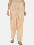 Souchii Beige Solid Regular-Fit High-Rise Patiala - Distacart