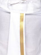 Sethukrishna Boys Gold-Toned Kurta with Dhoti Pants