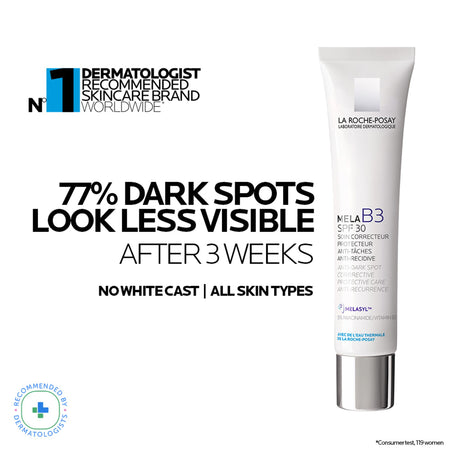 La Roche-Posay Mela B3 SPF30, Anti-Dark Spots Moisturiser & Broad-Spectrum Sunscreen with Melasyl