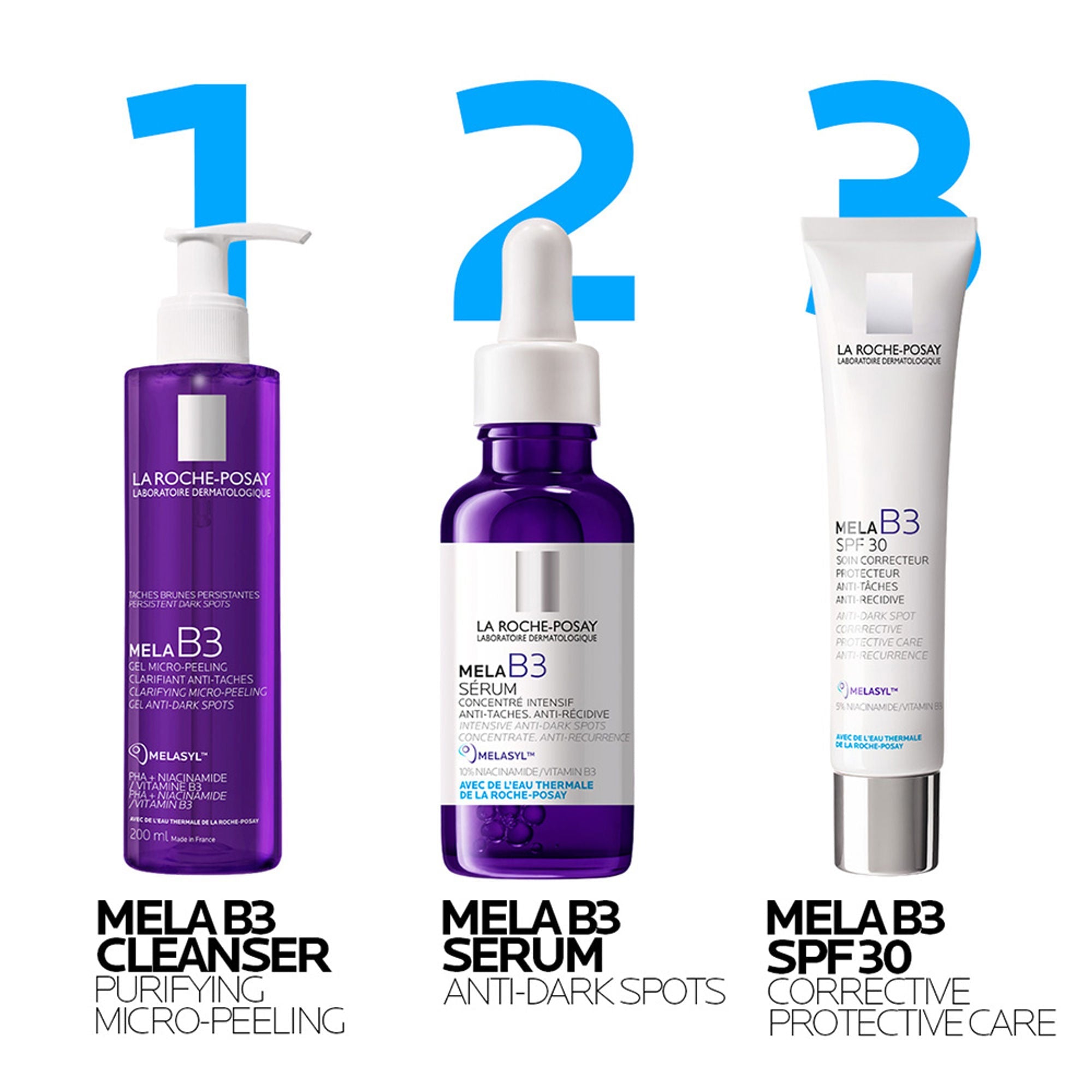La Roche-Posay Mela B3 SPF30, Anti-Dark Spots Moisturiser & Broad-Spectrum Sunscreen with Melasyl