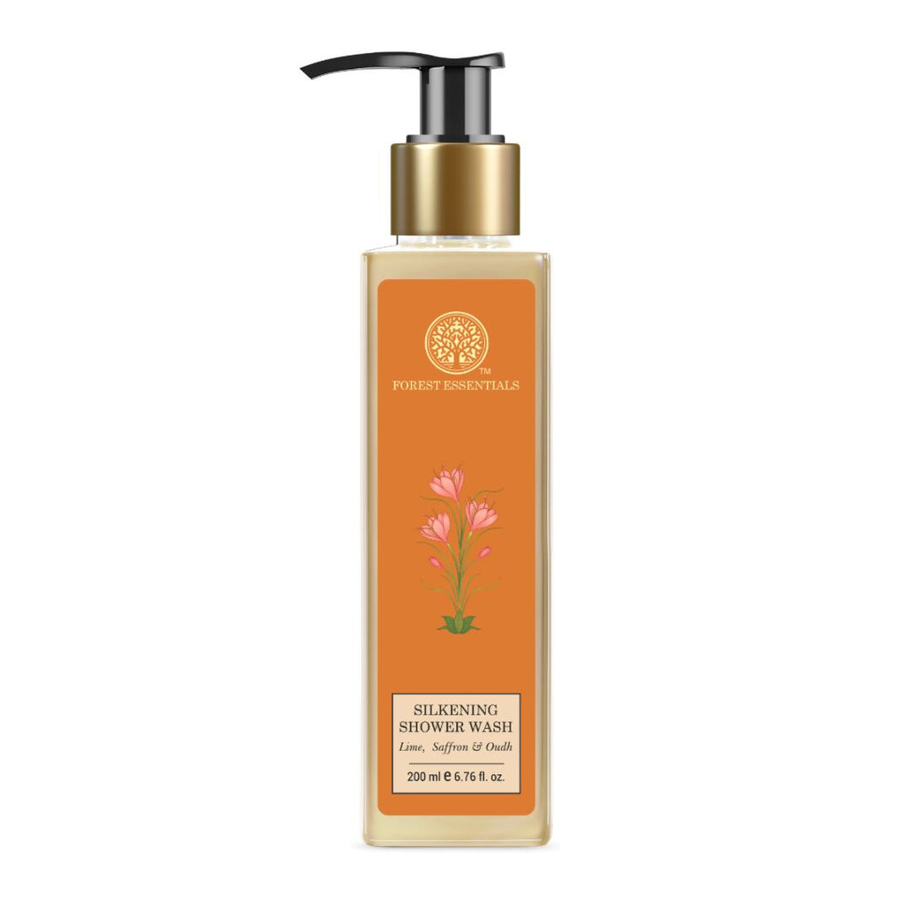 Forest Essentials Silkening Shower Wash Lime Saffron & Oudh - Distacart