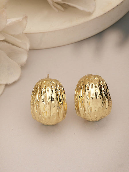 NVR Women's Gold-Polished Contemporary Drop Earrings