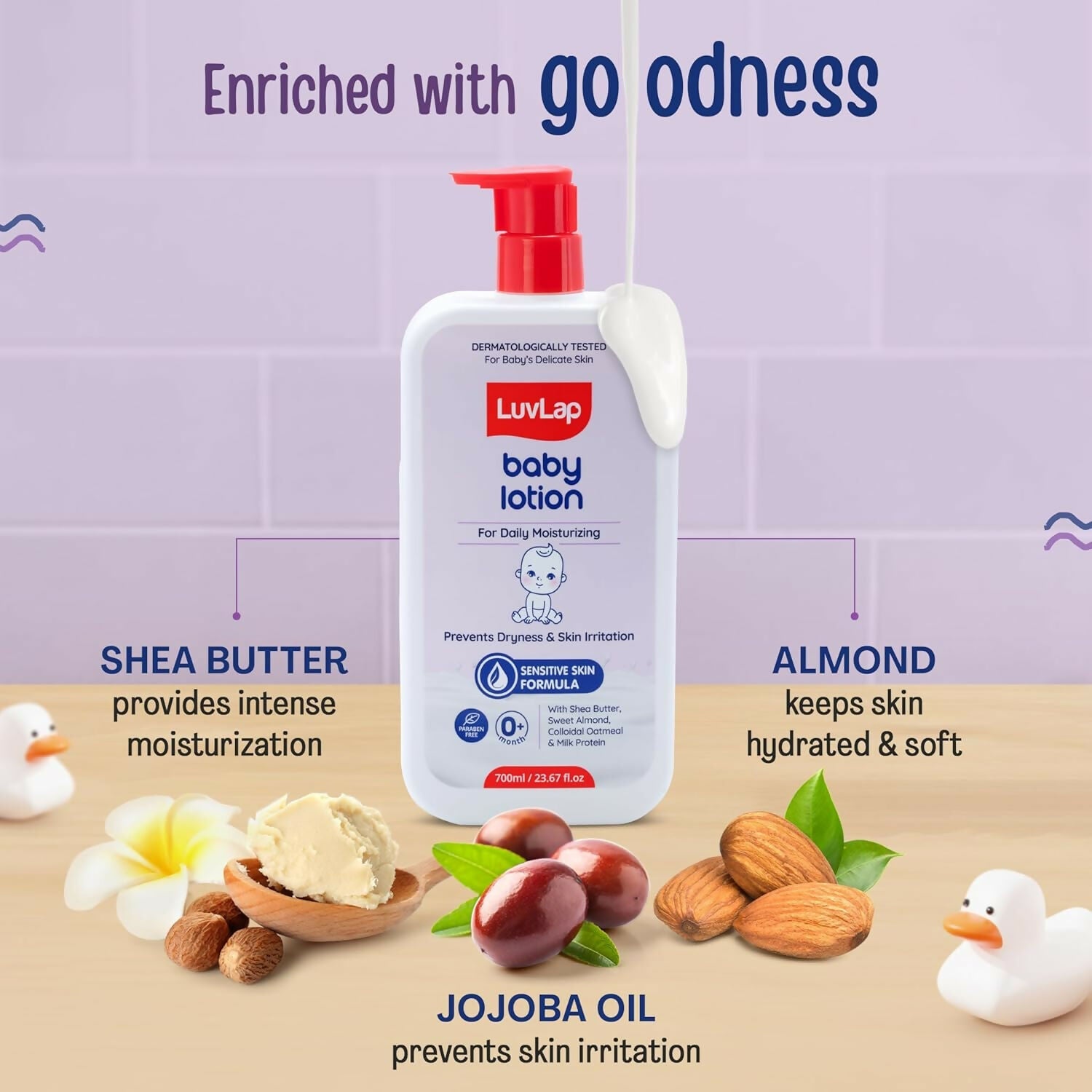 LuvLap Baby Lotion with Milk Protein