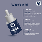 Dermistry 30% AHA 5% PHA 2% BHA Peeling Exfoliating Solution Instant Bright Glow Fairness Face Serum
