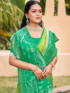 Shree Shyam Fashion Light Green Pochampally Silk Saree - Distacart