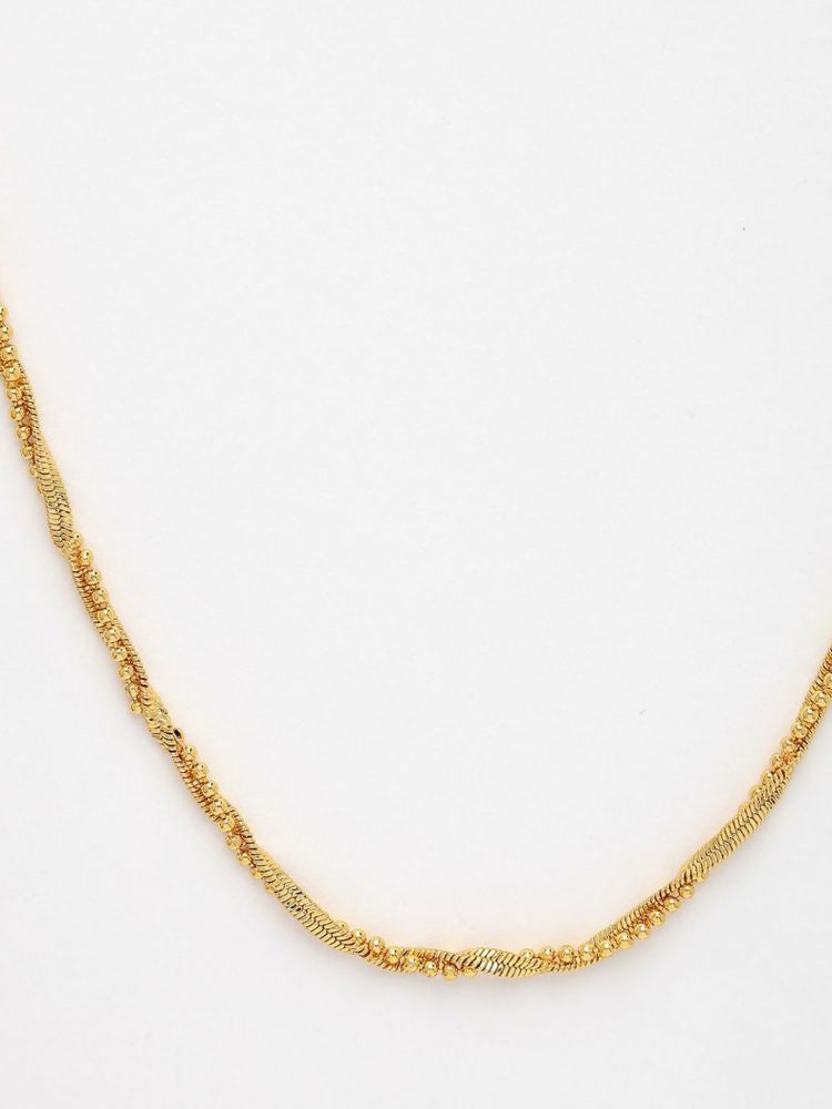 NVR Women Gold Plated Handcrafted Minimal Chain - Distacart