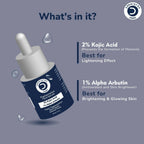 Dermistry Pure 2% Kojic Acid 1% Alpha Arbutin Instant Glowing Bright Light Pigmentation Spots Serum