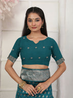 Shree Shyam Fashion Lichi Silk Rama Saree - Distacart