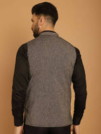 Even Apparels Pure Wool Nehru Jacket - Grey