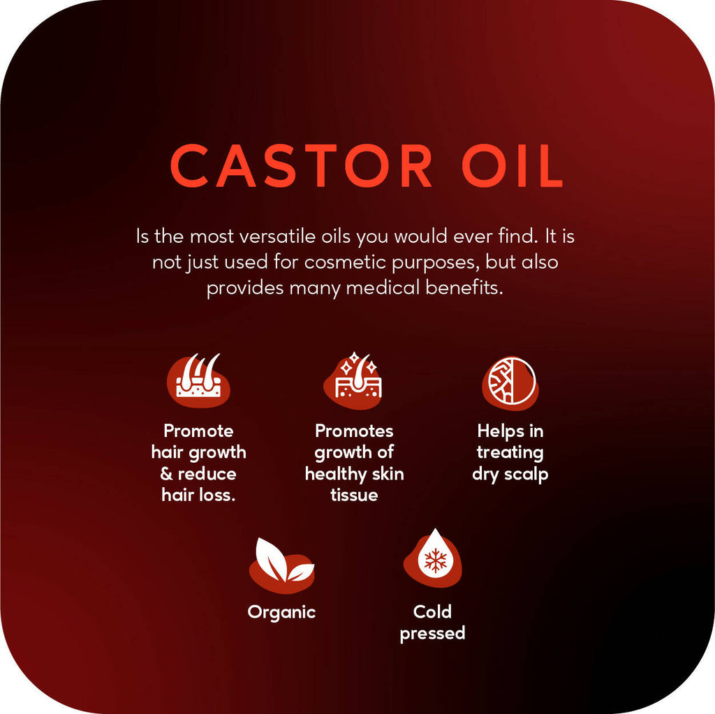Careberry Organic Hexane-Free Organic Castor Oil For Hair, Face & Body