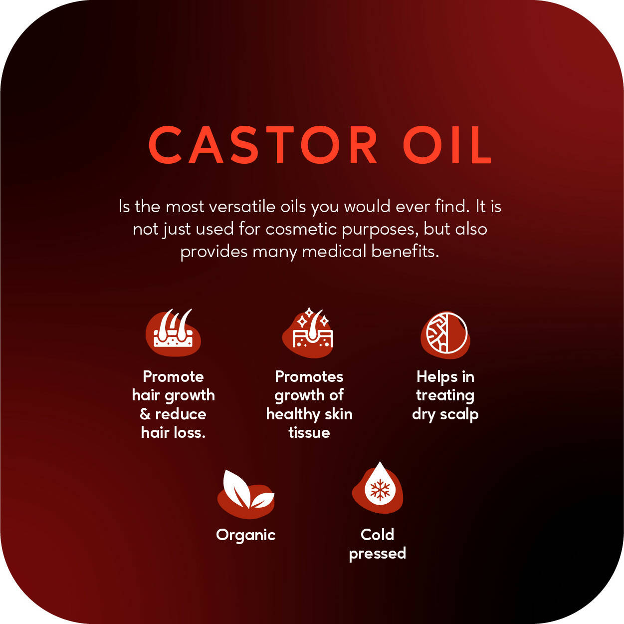 Careberry Organic Hexane-Free Organic Castor Oil For Hair, Face & Body