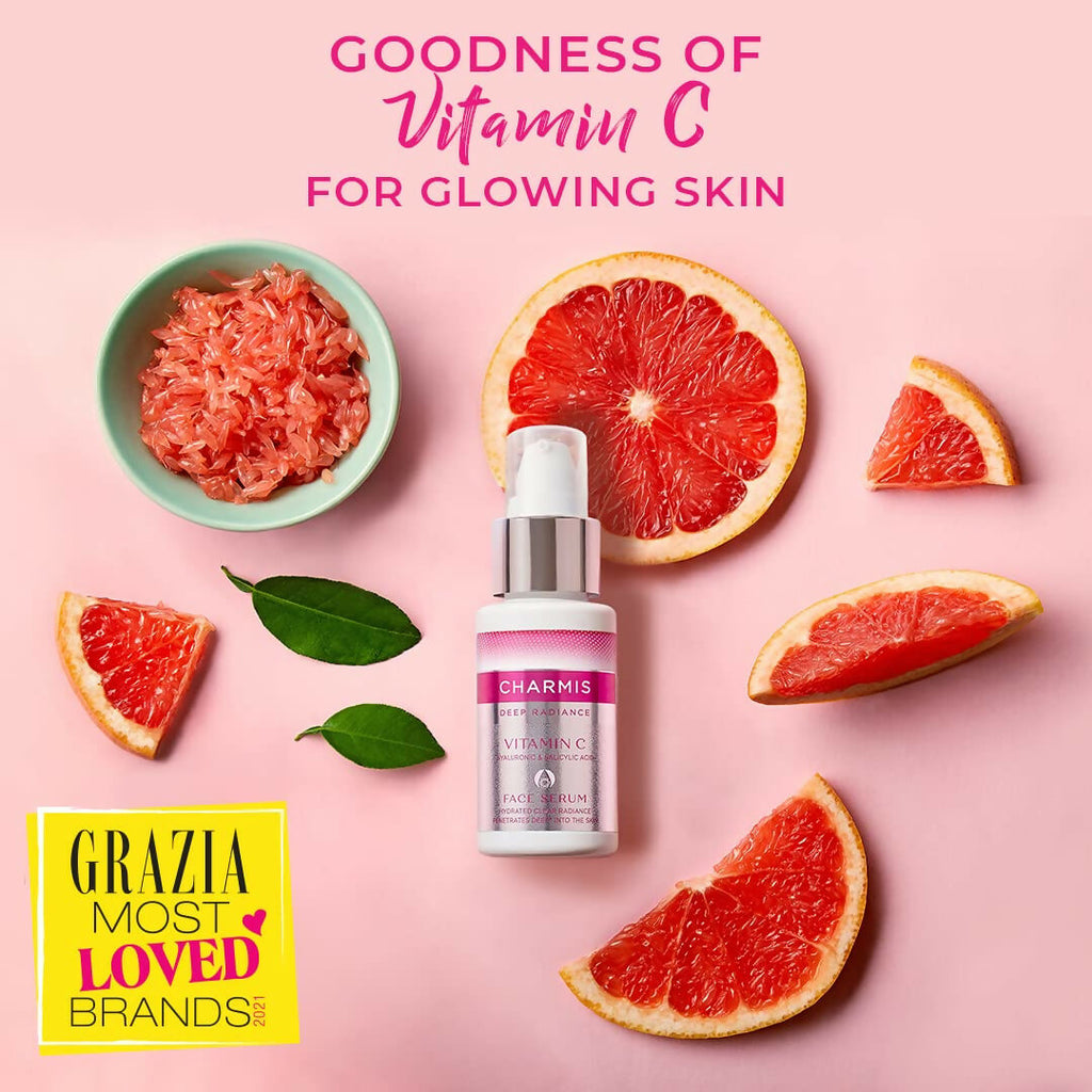 Charmis Deep Radiance Vitamin C Face Serum With Hyaluronic Acid and Salicylic Acid