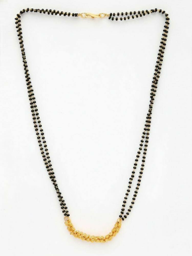 NVR Women Gold Plated Black Beaded Mangalsutra - Distacart