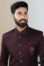 Joban Fashion Men's Wine TR Kurta with Pyjama