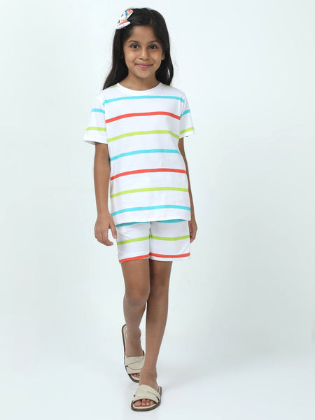 Chilins Kids Boys Girls Cotton Co-ord set Printed