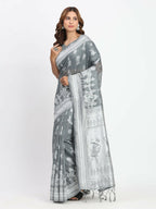Shree Shyam Fashion Linen Cotton Pink Saree - Distacart