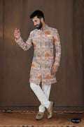 Joban Fashion Men's Base Pink(Multi Colours) Georgette Kurta with Pyjama