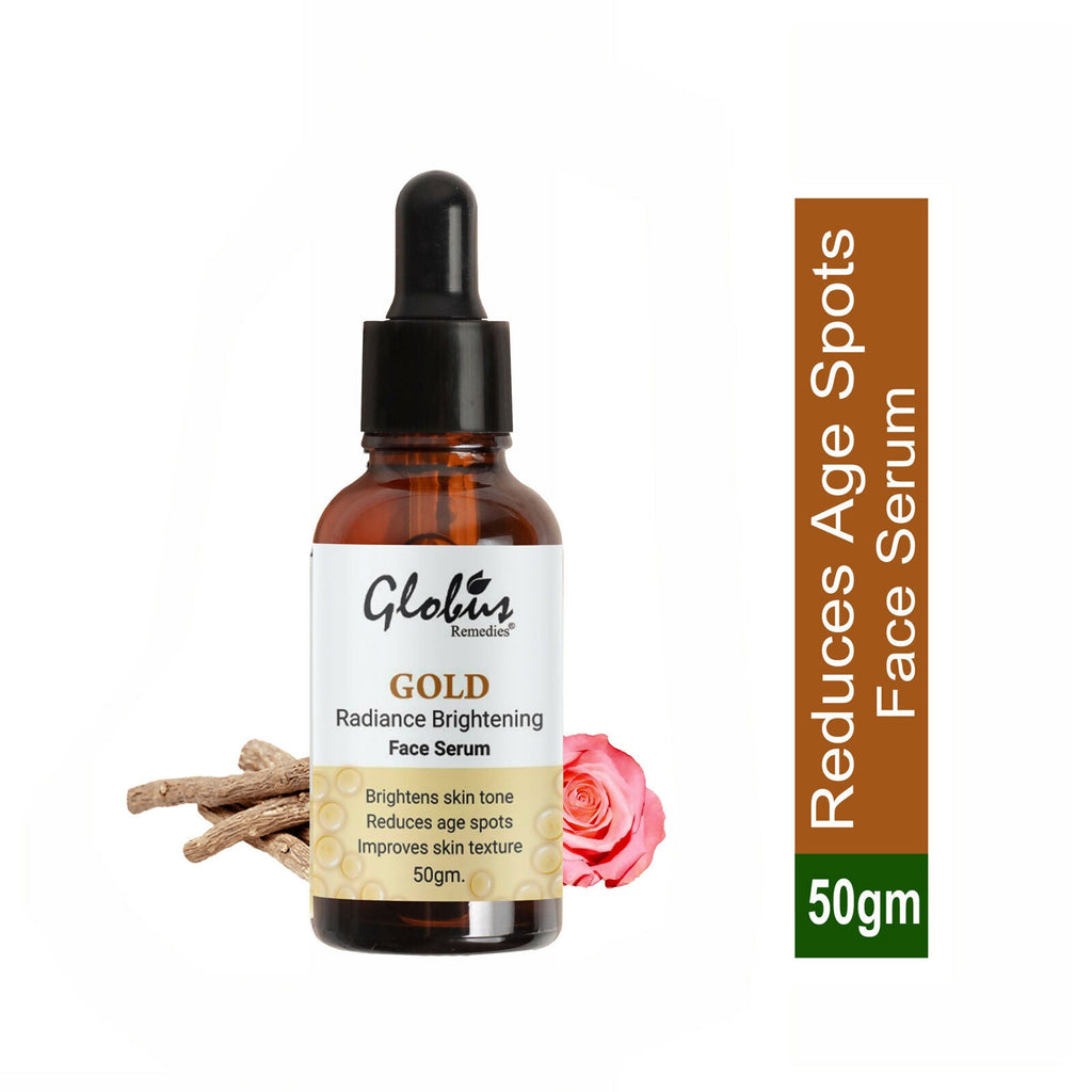 Globus Remedies Gold Radiance Anti Aging Face Serum, For Skin Lightening & Dark Spots Removal - Distacart