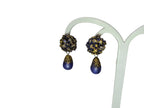Terracotta Flower Stud With Waterdrop Earrings
