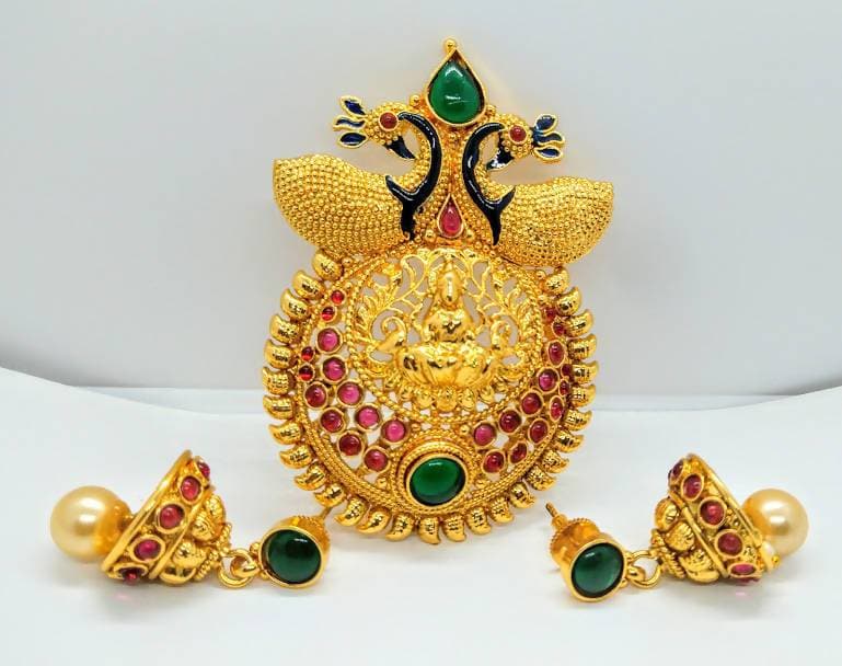 Multicolor Kemp Temple Pendant Set