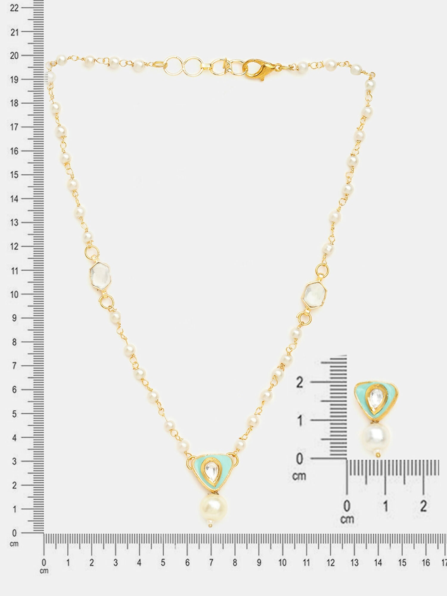 Ruby Raang Ruhani Pearl Necklace And Earrings Set - Distacart