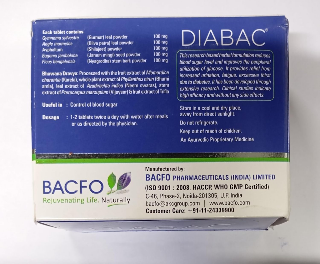 BACFO Diabac Tablets - Distacart