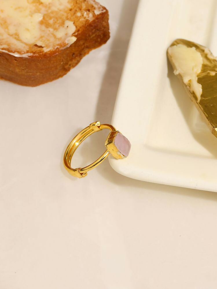 Natural Stone Pink Ring - Ruby Raang