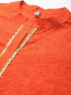 Ahalyaa Women's Traditional Wear Tunic - Orange