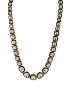 Meenakari Long Kundan Neckpiece- Ruby Raang