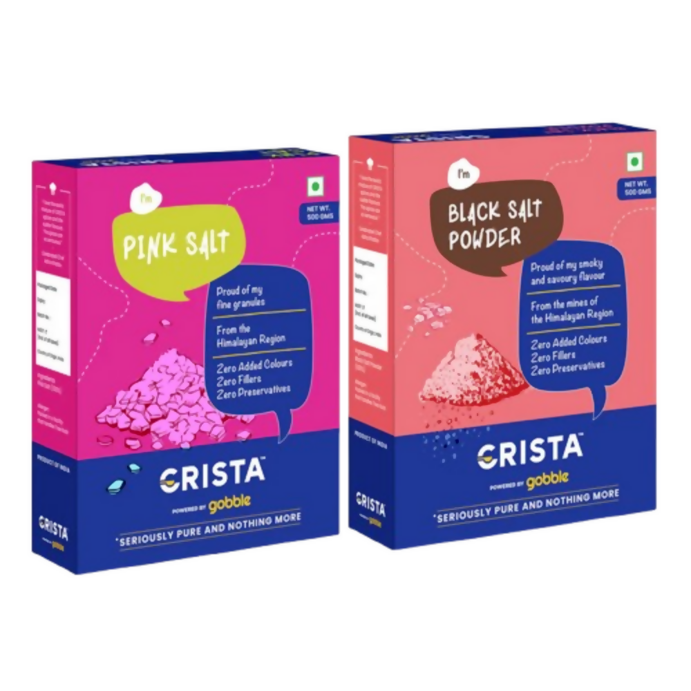 Crista Spices Pink Salt and Black Salt Powder