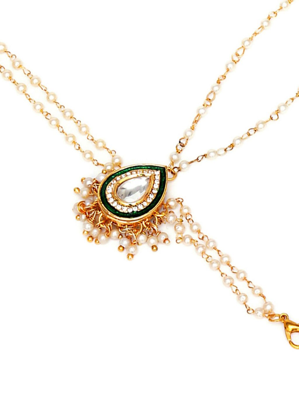 Kundan Hand Harness (gold) - Ruby Raang - Distacart