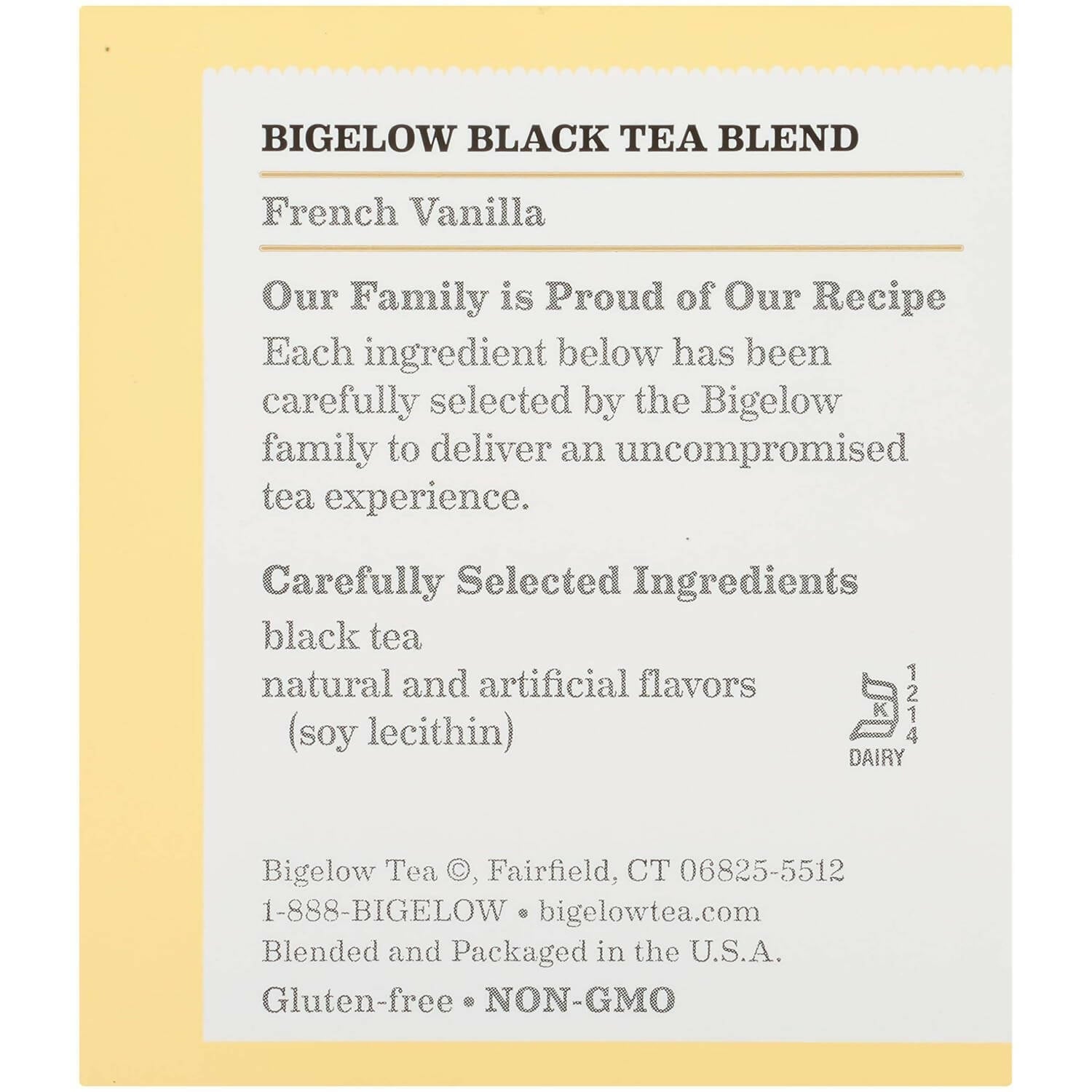 Bigelow Tea French Vanilla Black Tea Caffeinated Freshness & Aroma Caffeinated - Distacart