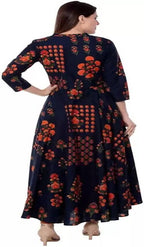 Vamika Coton Navy Blue Party Wear Kurti