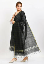 Mominos Fashion Moeza Women's Cotton Zari Box Black Dupatta - Distacart
