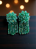 Inhanns Handmade Crystal Water Fall Earrings - Short - Sea Green Small - Distacart