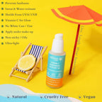 Natural Vibes Vitamin C Sunscreen SPF 50 + - UVA/UVB rays, Blue Light & Pollution Protection