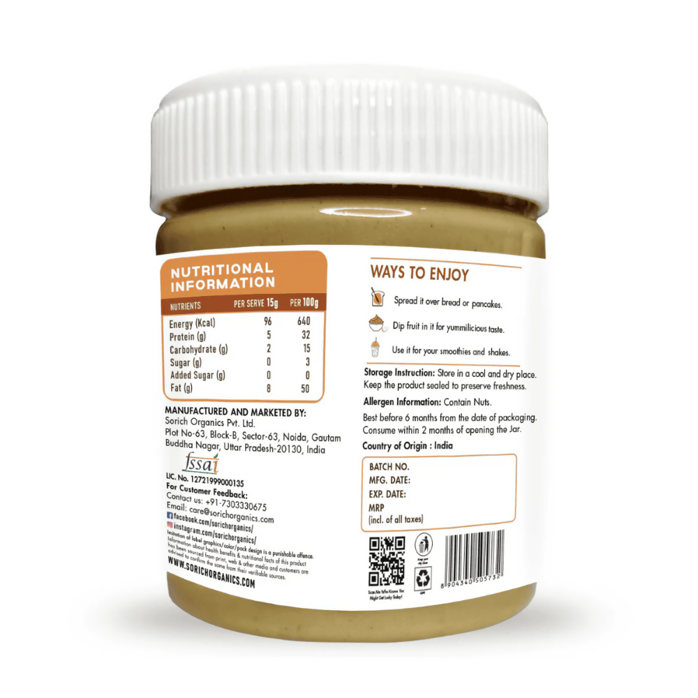 Sorich Organics Peanut Butter Jaggery Crunchy